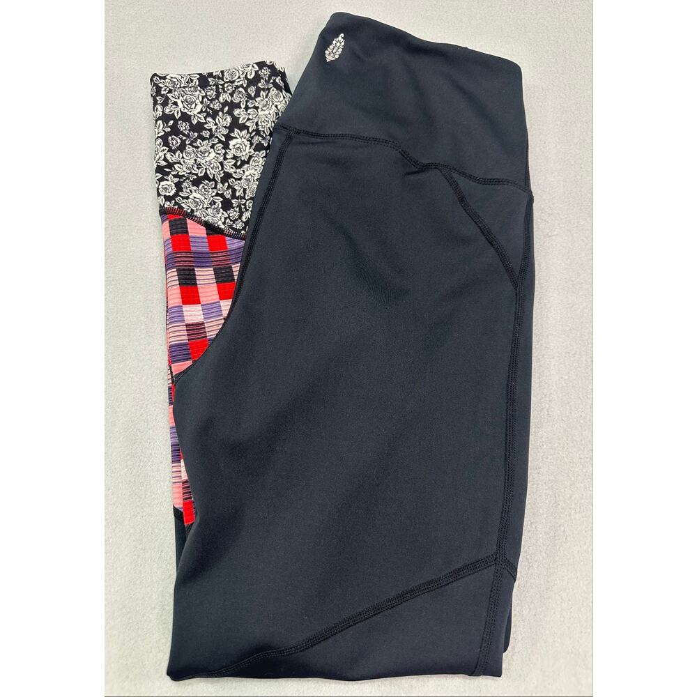 Free People FP Movement Daredevil High Rise Mixed Print Leggings Black Medium - Picture 12 of 12